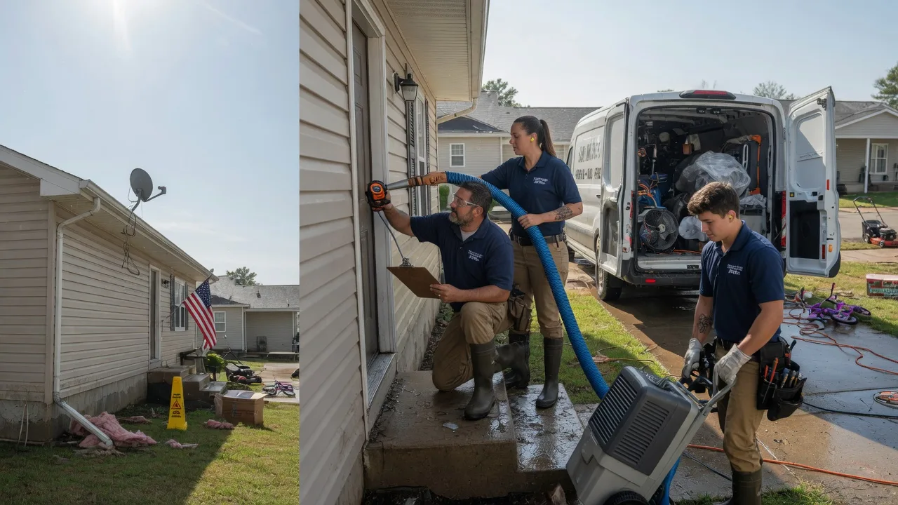 Ceiling Water Damage Restoration in Hillsboro, KS near me